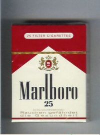 Marlboro red and white 25s cigarettes hard box