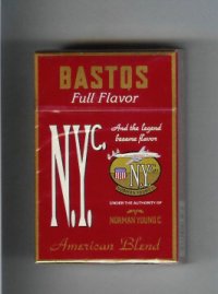 N.Y.C. Bastos Full Flavor American Blend cigarettes hard box