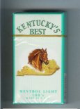 Kentucky's Best Menthol Light 100s cigarettes hard box Kentucky's Best Menthol Light 100s cigarettes hard box