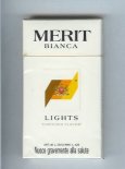 Merit Bianca Lights 100s cigarettes hard box Merit Bianca Lights 100s cigarettes hard box