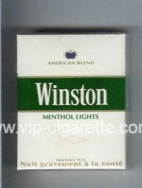Winston Menthol Lights cigarettes hard box