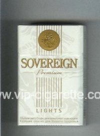 Sovereign Premium Lights cigarettes white hard box
