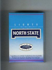 North State Lights blue cigarettes hard box