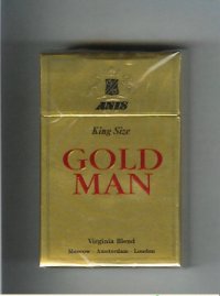 Gold Man Anis King Size Virginia Blend cigarettes hard box