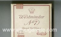 Westminster No 7 Straight Cut Verginia cigarettes wide flat hard box