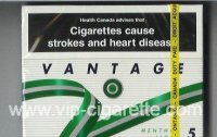 Vantage 5 Menthol Light 25 Cigarettes wide flat hard box