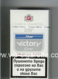 Victory 100s New Silver Charcoal Filter cigarettes hard box Victory 100s New Silver Charcoal Filter cigarettes hard box