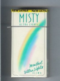 Misty Ultra Lights Menthol Ultra Lights Slims 100s cigarettes hard box