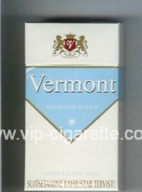 Vermont American Blend Ultra Lights 100s Cigarettes hard box