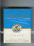 Player's Navy Cut Gold Leaf Navy Cut Lights 25 blue and white cigarettes hard box
