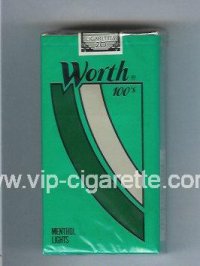 Worth Menthol Lights 100s Cigarettes soft box