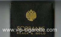 Sobranie Black and Gold cigarettes black wide flat hard box