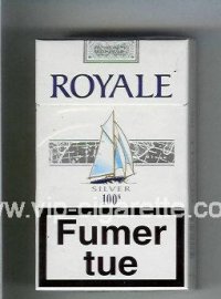 Royale Silver 100s American Blend cigarettes hard box