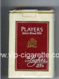 Players Select Blend Lights 100s 25 cigarettes soft box