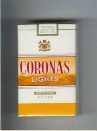 Coronas Lights king size cigarettes filter