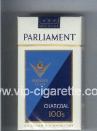 Parliament Charcoal 100s cigarettes hard box