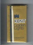 Kent Golden Lights Deluxe 100s Famous Micronite Filter cigarettes soft box