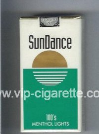 SunDance 100s Menthol Lights Cigarettes soft box