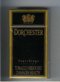 Dorchester black Super Kings 100s cigarettes hard box