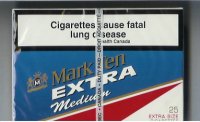 Mark Ten Extra Medium 25 cigarettes wide flat hard box