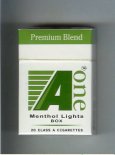 A One Menthol Lights cigarettes Premium Blend (vertical 'One')