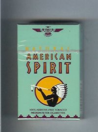 Natural American Spirit Medium grey cigarettes hard box