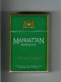 Manhattan Menthol Lights Filter Deluxe cigarettes hard box