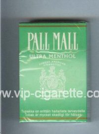 Pall Mall Famous American Cigarettes Ultra Menthol cigarettes hard box