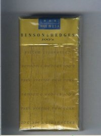 Benson and Hedges 100s cigarettes Park Avenue soft box