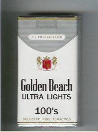 Golden Beach Ultra Lights 100s Selected Fine Tobaccos Filter cigarettes soft box