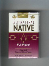Native All Natural Full Flavor cigarettes soft box