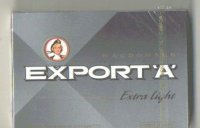 Export 'A' Macdonald Extra Light 25s cigarettes wide flat hard box