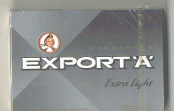Export \'A\' Macdonald Extra Light 25s cigarettes wide flat hard box