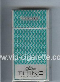 Silva Thins Menthol 100s cigarettes hard box