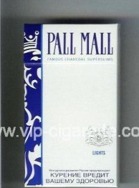 Pall Mall Famous Charcoal Superslims Lights 100s cigarettes hard box