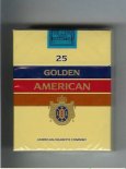 Golden American 25s cigarettes hard box