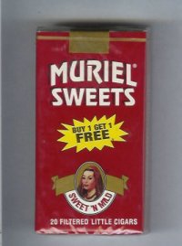 Muriel Sweets Little Cigars Sweet'n Mild 100s cigarettes soft box