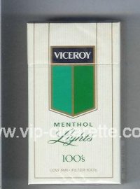 Viceroy Menthol Lights 100s Cigarettes hard box
