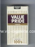 Value Pride Lights 100s cigarettes soft box