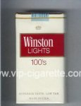 Winston Lights white and red 100s cigarettes soft box
