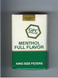 GPC Approved Menthol Full Flavor King Size Filters Cigarettes soft box