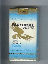 Natural Blend Premium Ultra Lights 100s cigarettes soft box