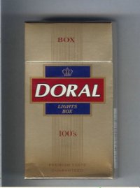 Doral Premium Taste Guaranteed Lights 100s cigarettes hard box Doral Premium Taste Guaranteed Lights 100s cigarettes hard box