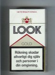 Look International Gold 100s cigarettes hard box