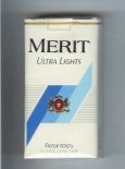 Merit Ultra Lights Filter 100s cigarettes soft box Merit Ultra Lights Filter 100s cigarettes soft box