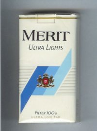 Merit Ultra Lights Filter 100s cigarettes soft box