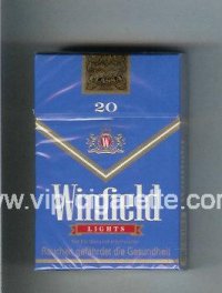 Winfield Lights Cigarettes blue hard box