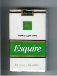 Esquire Menthol Lights 100s cigarettes soft box