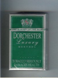 Dorchester Luxury Menthol green cigarettes hard box