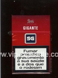 SG Gigante cigarettes red and black and grey hard box